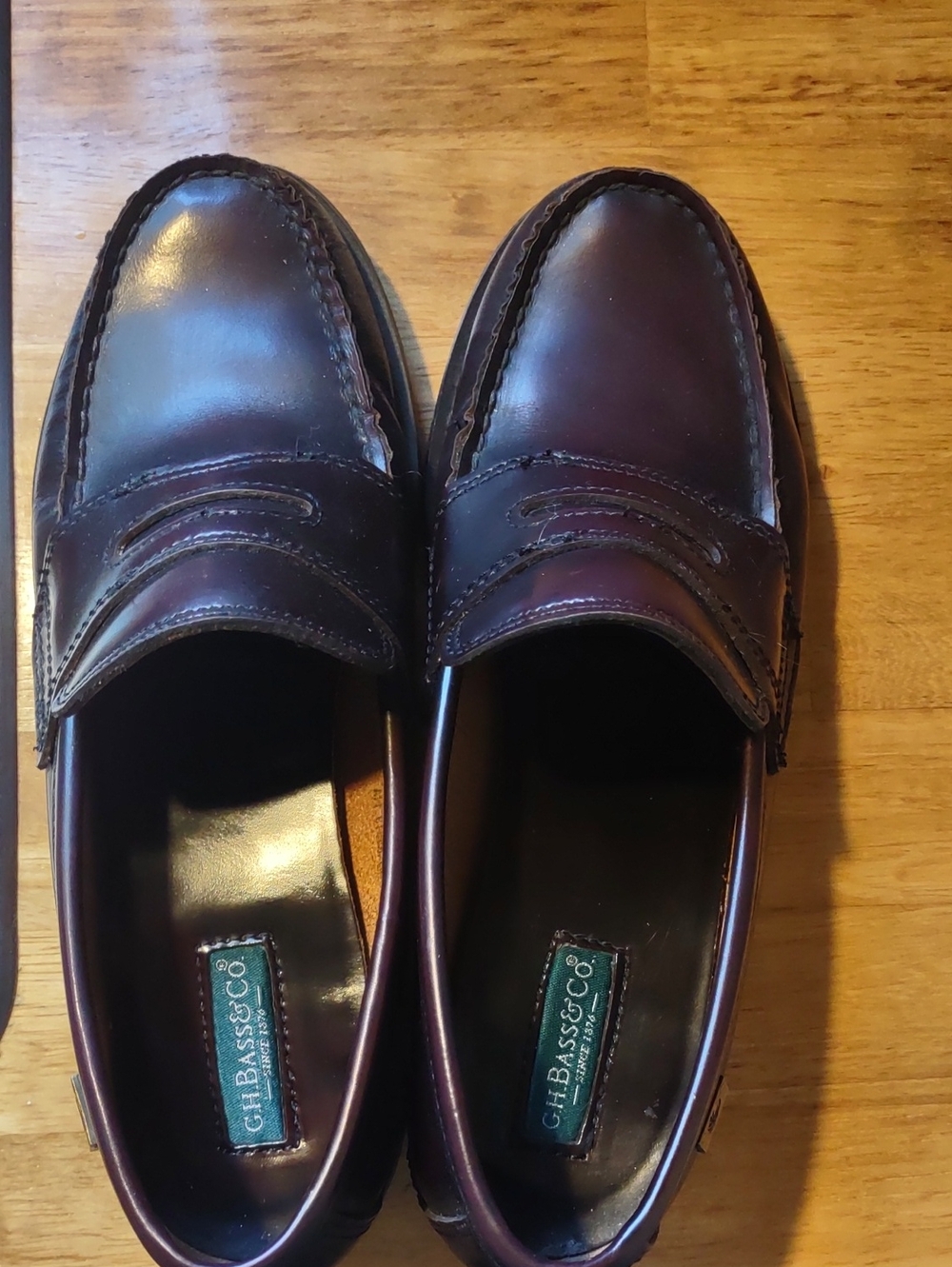 G.H. Bass & Co. Burgundy Penny Loafers
